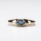 14k Aquamarine Oval Ring