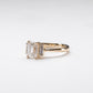 14K 2 Carat Three Stone Lab Diamond Ring