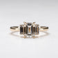 14K 2 Carat Three Stone Lab Diamond Ring