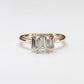 14K 2 Carat Three Stone Lab Diamond Ring
