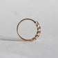 14k Sapphire Diamond Cluster Band