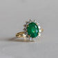18K GIA 3.03 Carat Emerald Diamond Engagement Ring