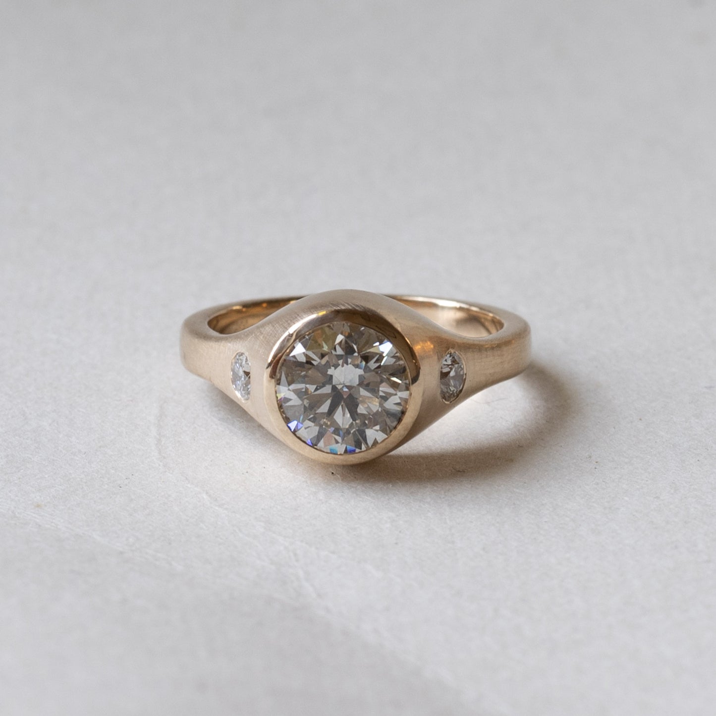 14K 2 Carat Trio Lab Diamond Ring