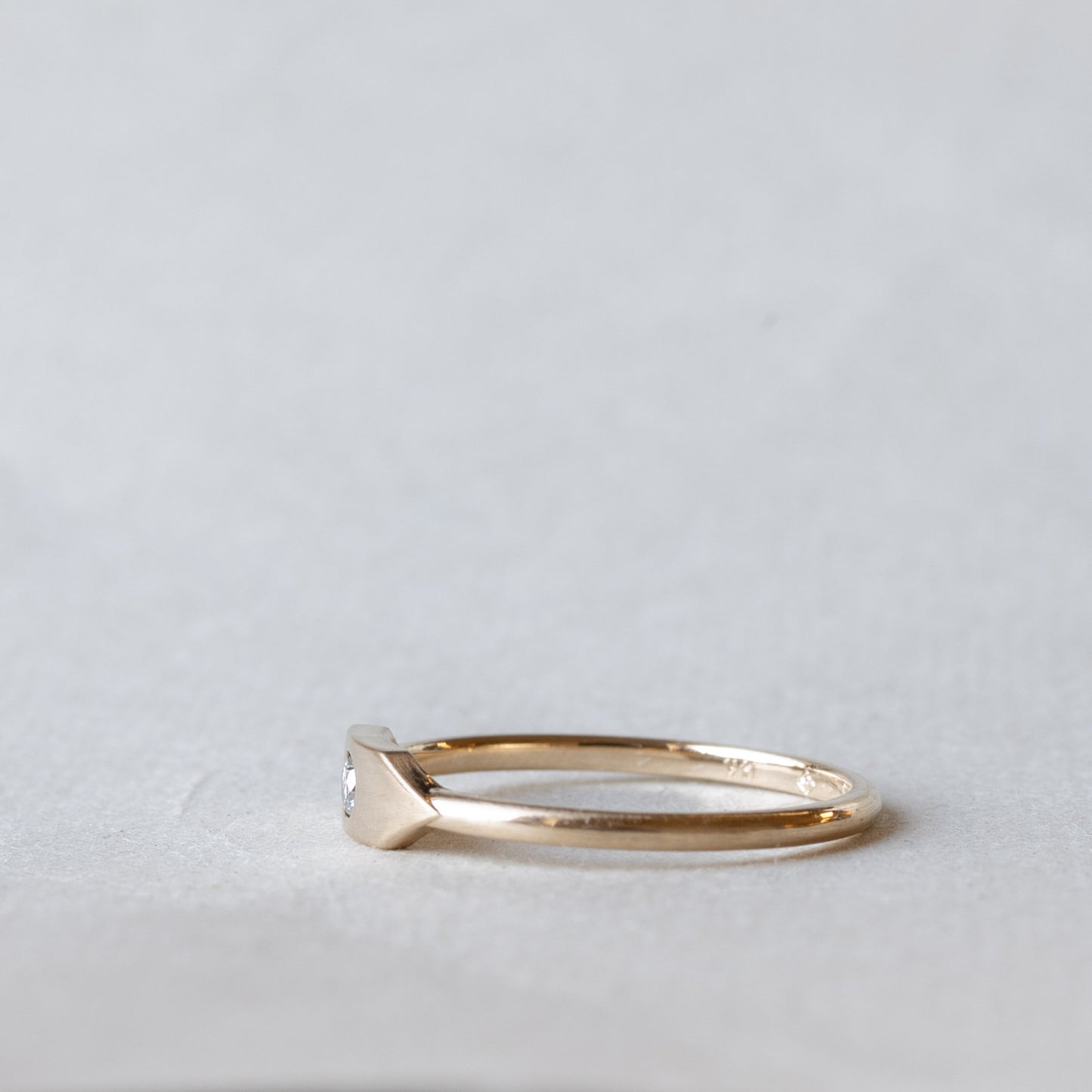 14K Signet Diamond Ring