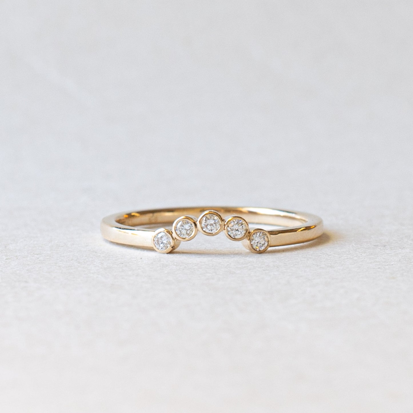 14K Lab Diamond Bezel Ring Guard