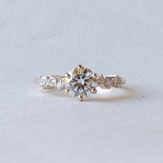 14K Rose Gold Lab Diamond Engagement Ring