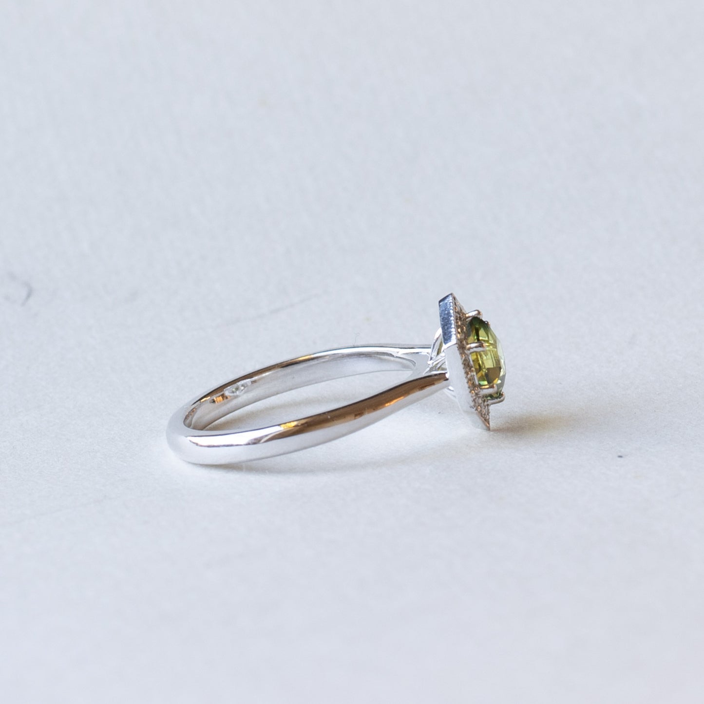 14K White Gold Australian Parti Sapphire Ring