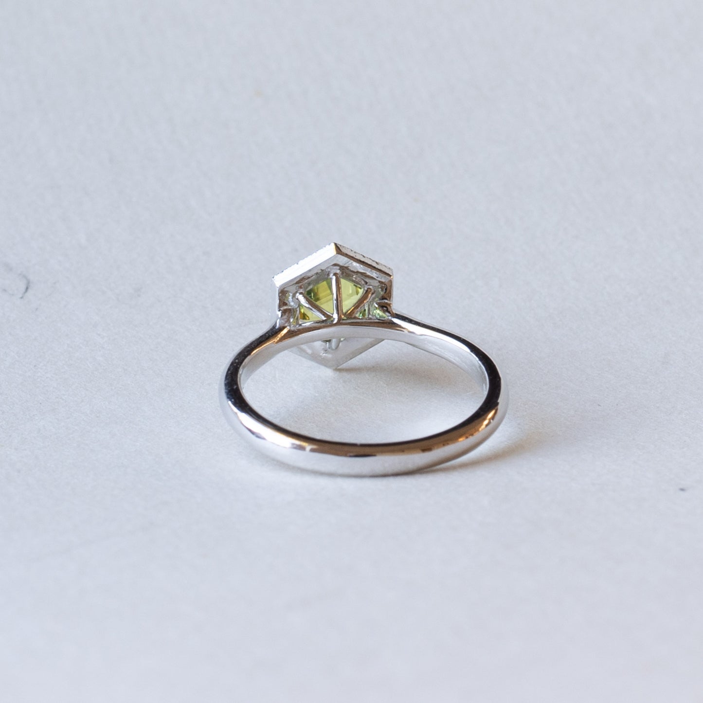 14K White Gold Australian Parti Sapphire Ring