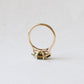 14K Yellow Gold Green Sapphire Engagement Ring