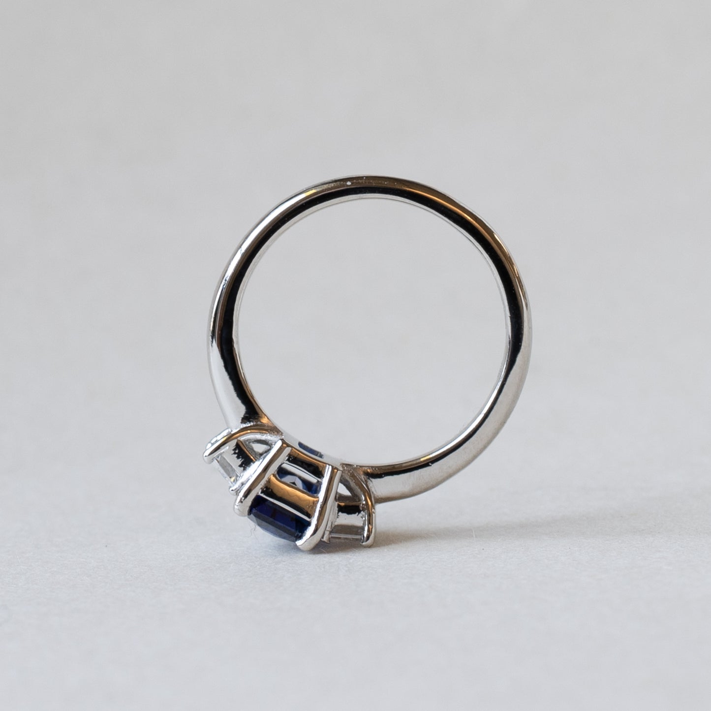 Platinum Blue Sapphire Ring