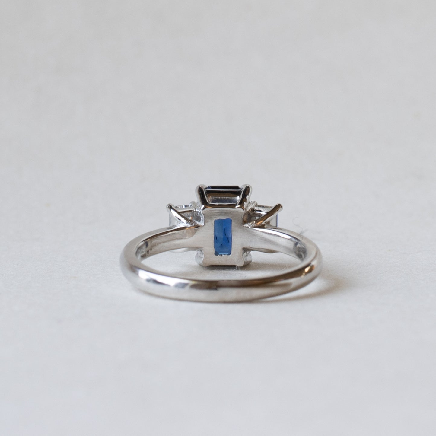 Platinum Blue Sapphire Ring