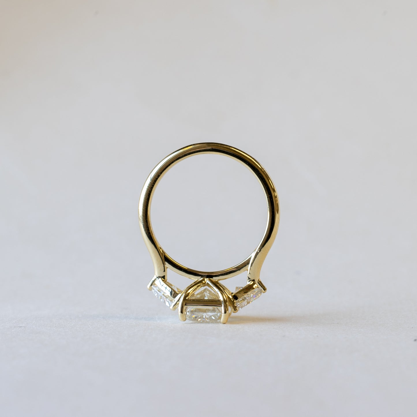 18K Yellow Gold Lab Diamond Engagement Ring, IGI Certified