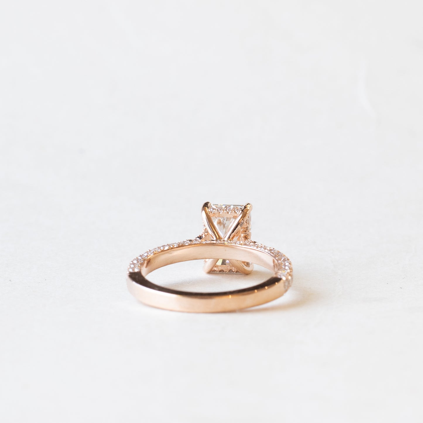 14K Yellow Gold Lab 3CTTW Diamond Engagement Ring