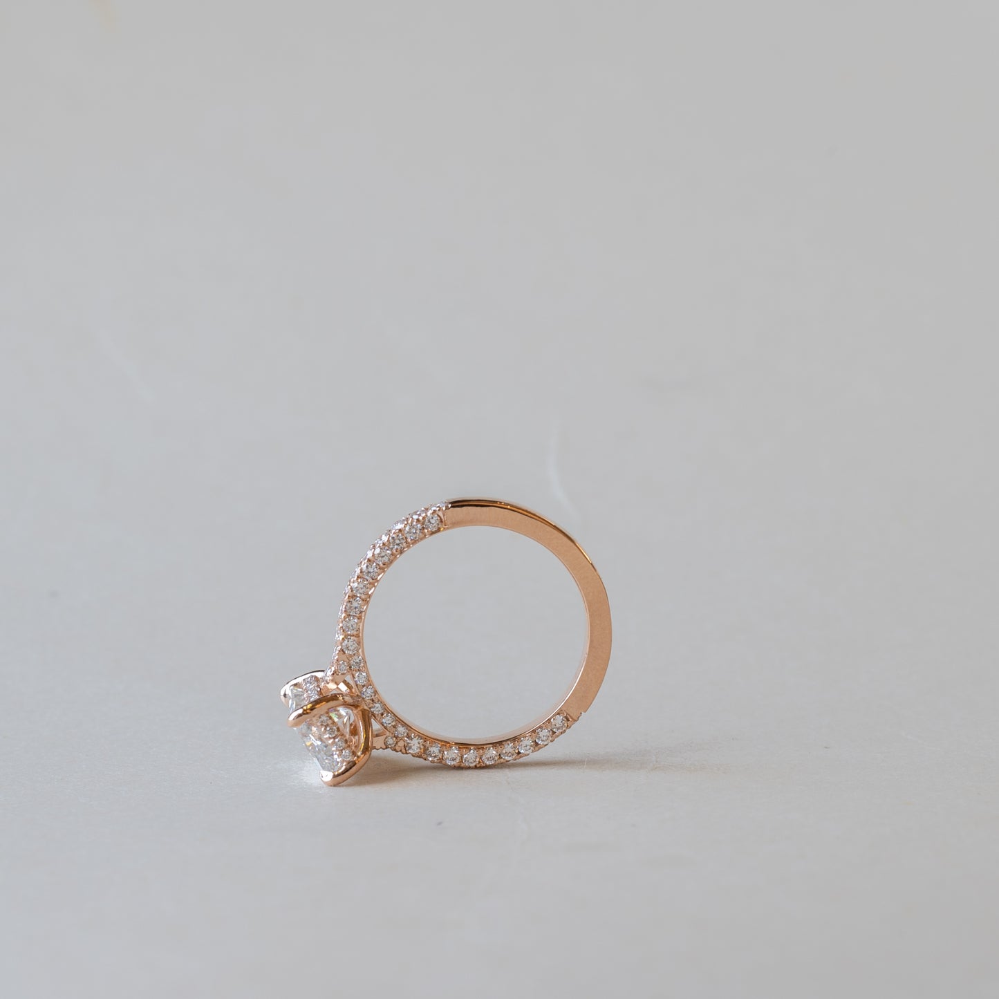14K Yellow Gold Lab 3CTTW Diamond Engagement Ring