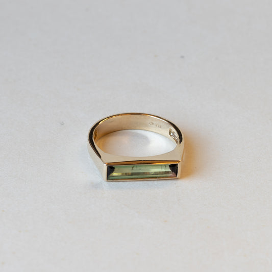 14k Yellow Gold Tourmaline Ring, Size 7