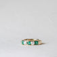 14K Channel Set Natural Emerald and Diamond Anniversary Band