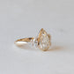 14K Pear Lab Diamond Cluster Engagement Ring