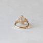 14K Pear Lab Diamond Cluster Engagement Ring