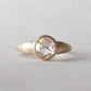 14K Yellow Gold Moissanite Ring Rose Cut Ring