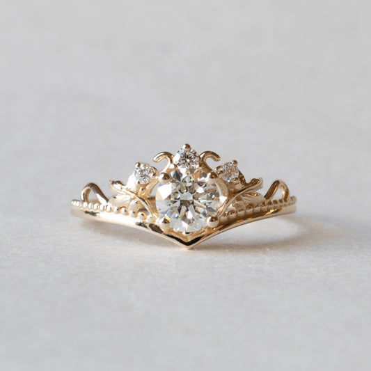 14K Natural Diamond Engagement Ring