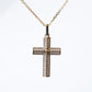14K Yellow Gold Natural Diamond Cross Pendant (PENDANT ONLY)
