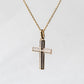 14K Yellow Gold Natural Diamond Cross Pendant (PENDANT ONLY)