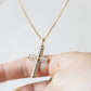 14K Yellow Gold Natural Diamond Cross Pendant (PENDANT ONLY)