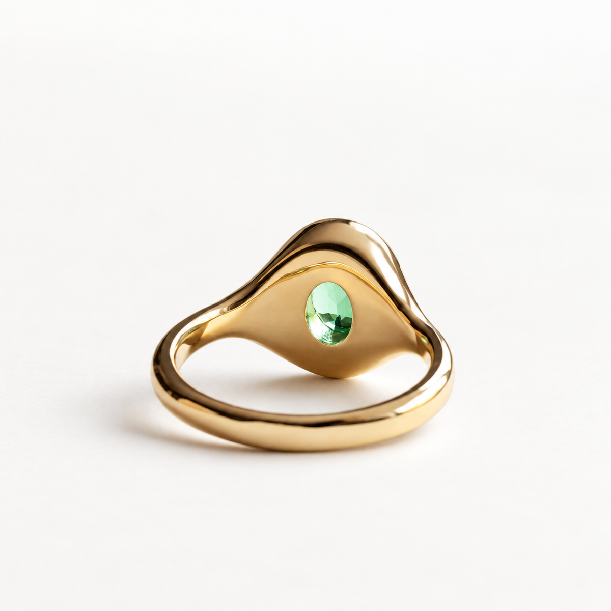 0.825 carat Emerald Signet Ring