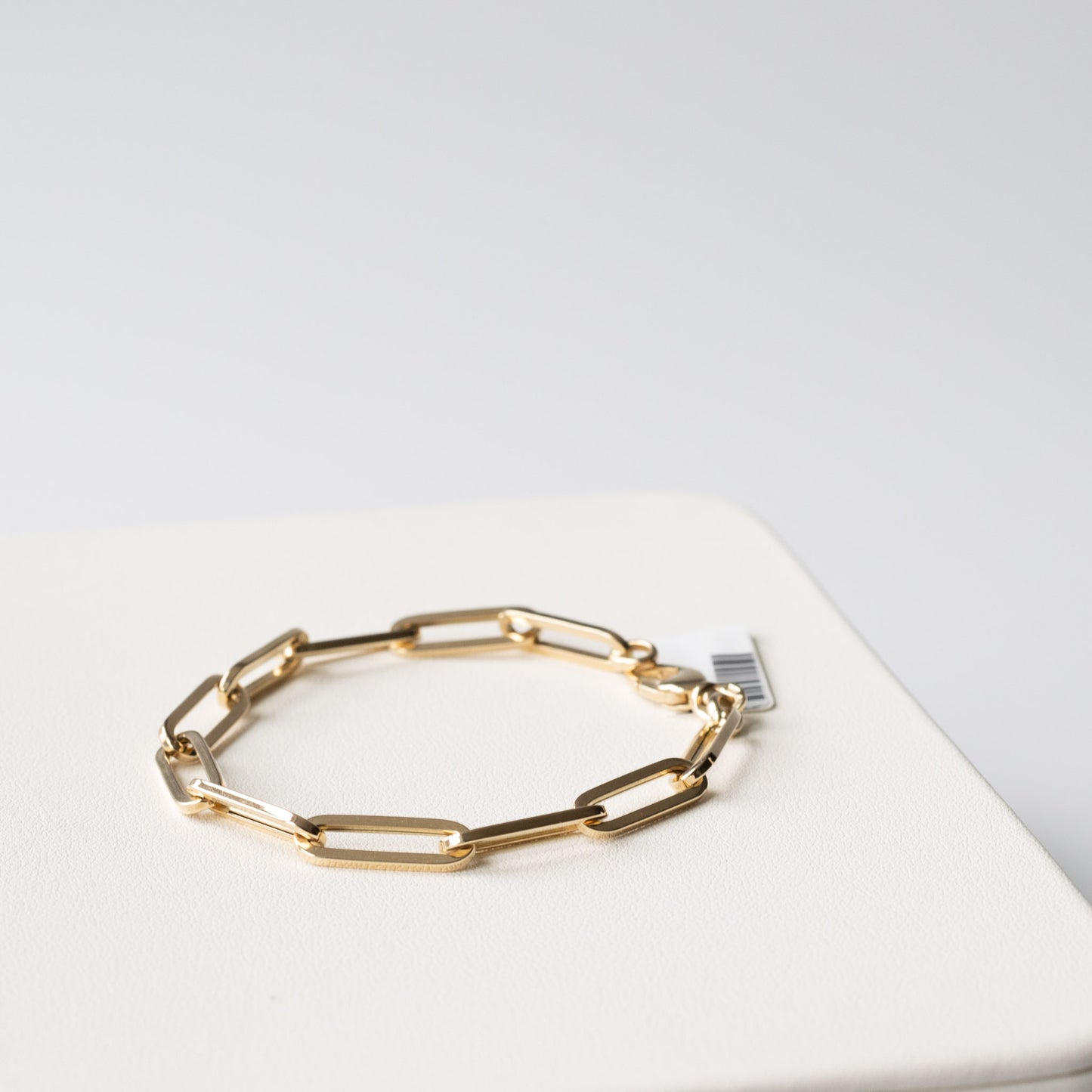 14k Gold Paperclip Link Bracelet