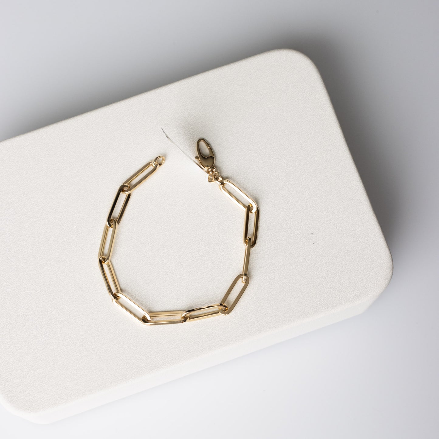 14k Gold Paperclip Link Bracelet