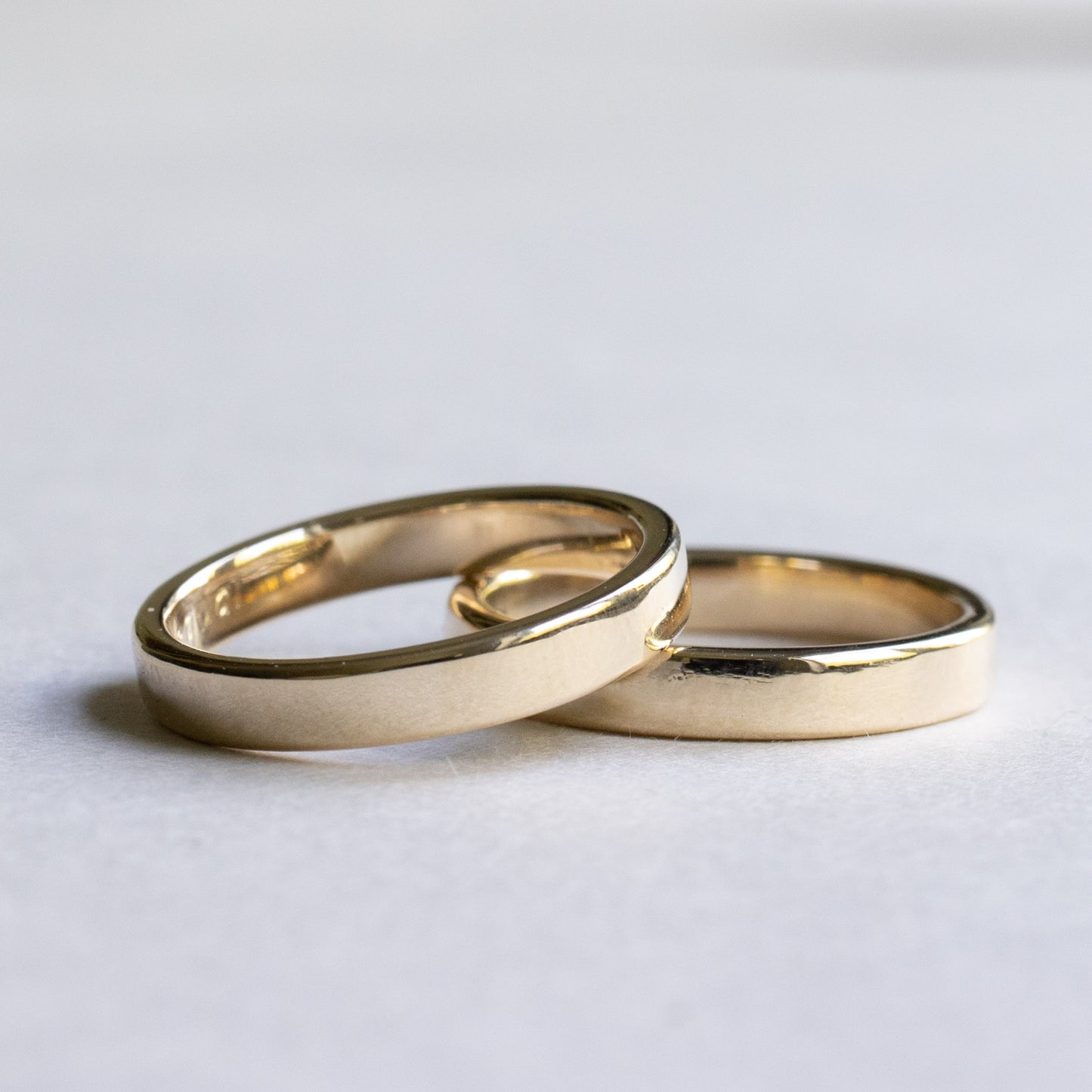 14k Yellow Gold Flat 3mm Band Ring