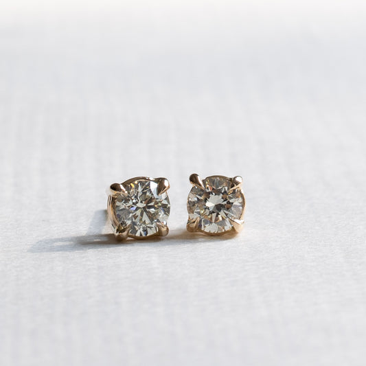 14K 1 CTTW Diamond Studs