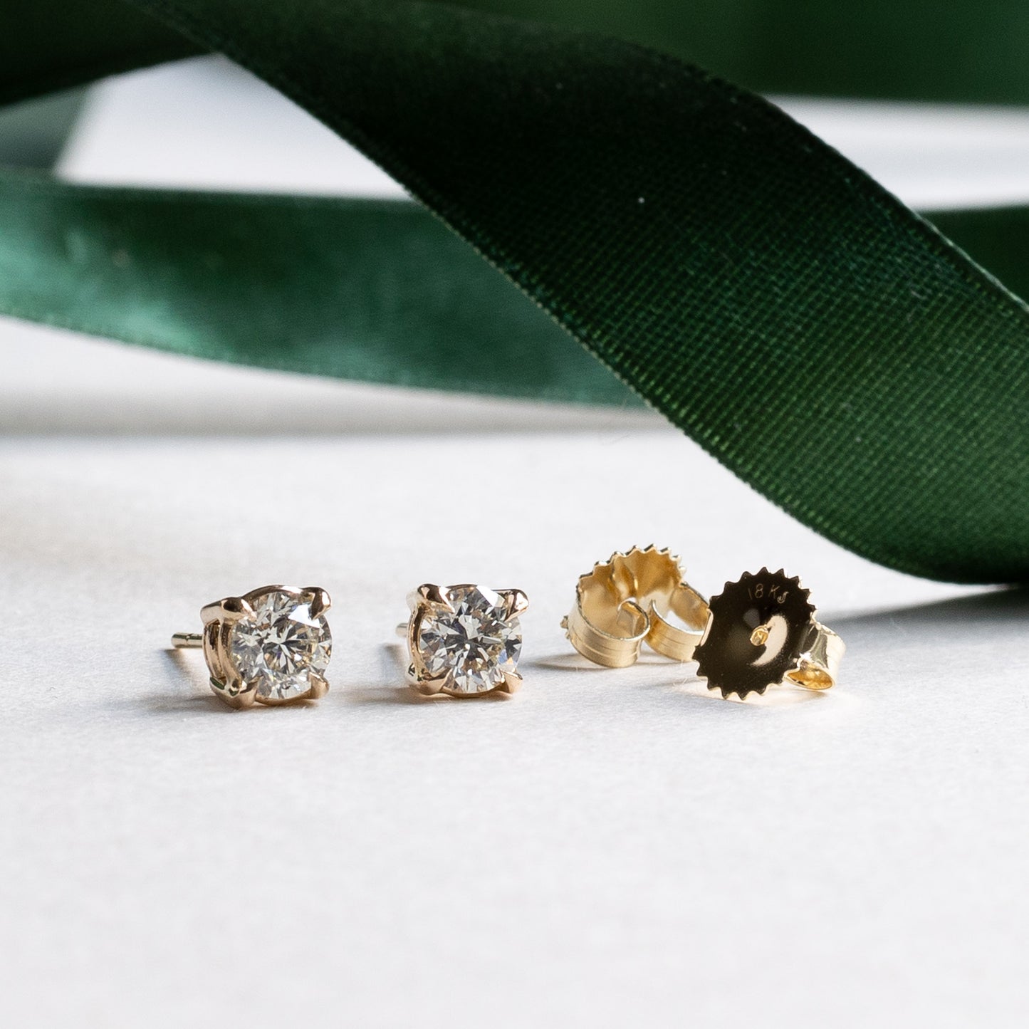 14K 1 CTTW Diamond Studs