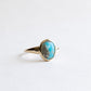 14k Yellow Gold Turquoise Cabochon Ring