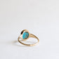 14k Yellow Gold Turquoise Cabochon Ring