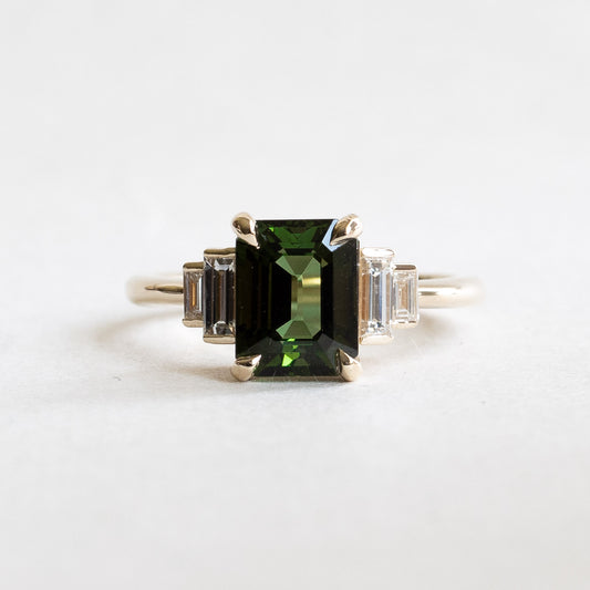 2.5 Carat Tourmaline Diamond Engagement Ring