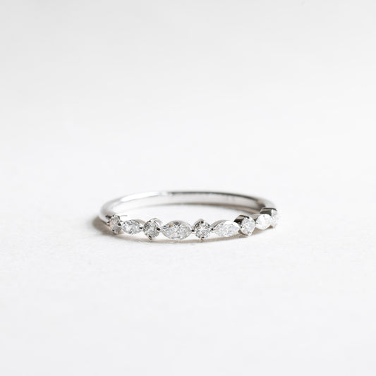 14K Round & Marquise Diamond Ring