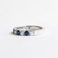 3mm Sapphire & Diamond Platinum Band