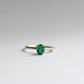 18K Oval 0.80 Carat Emerald Ring