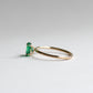 18K Oval 0.80 Carat Emerald Ring