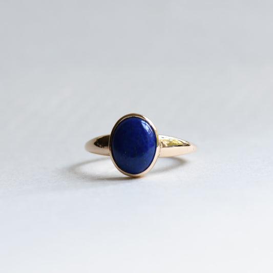 14K Blue Lapis Ring