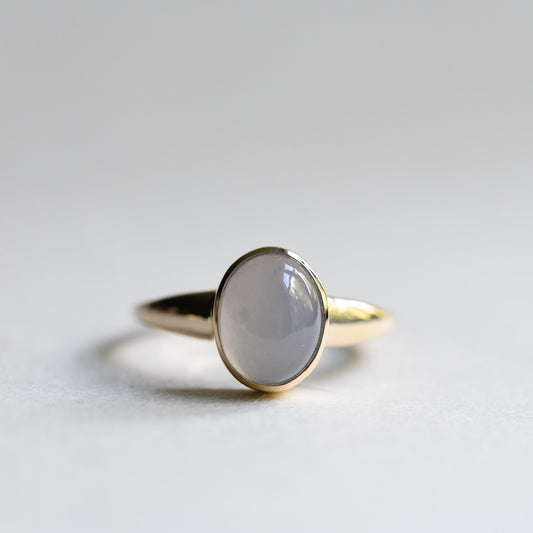 14K Blue Chalcedony Ring