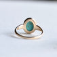 14k Yellow Gold Turquoise Cabochon Ring