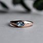 14k Aquamarine Oval Ring