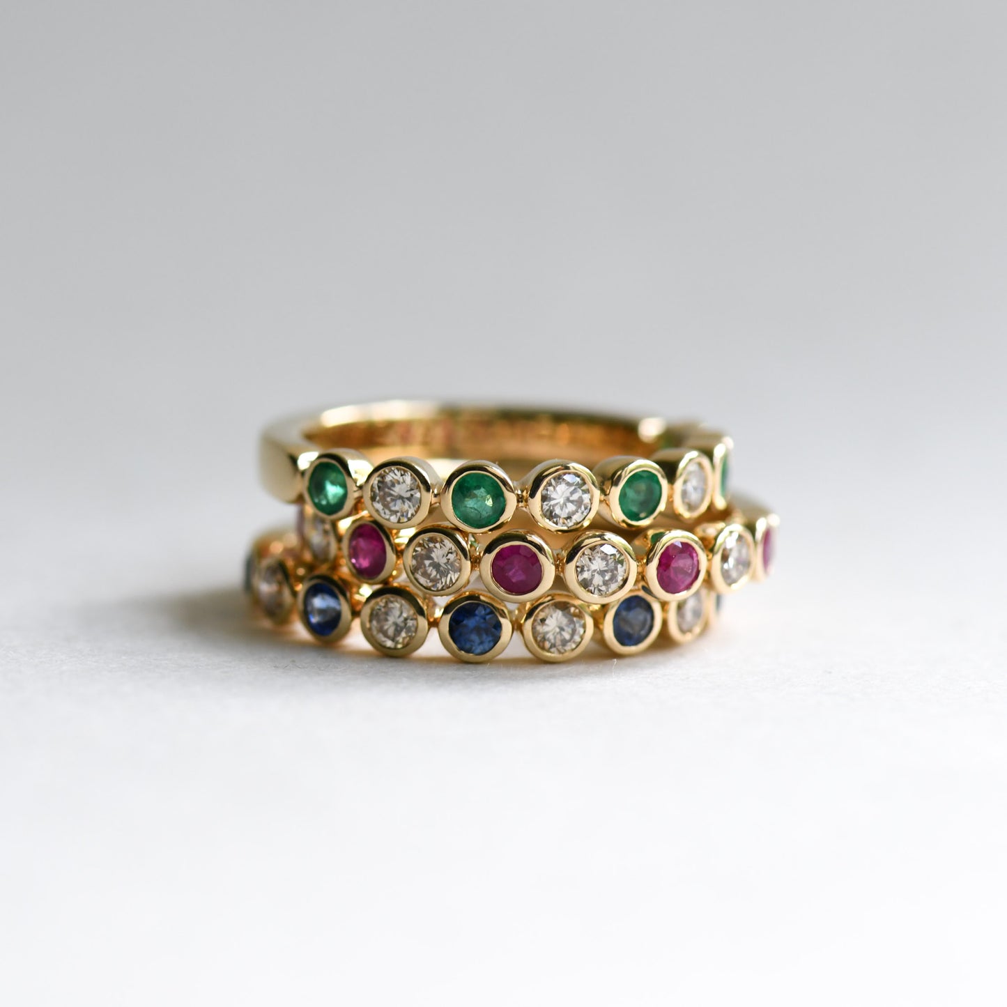 14K Ruby Bezel Band