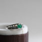 Emerald Diamond Platinum Ring