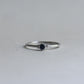 14K White Gold Blue Sapphire Solitaire Ring - Hexagon Honeycomb Design