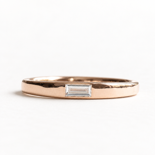 14K Rose Gold Baguette Ring