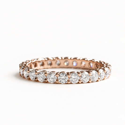14K Lab Diamond Eternity Band