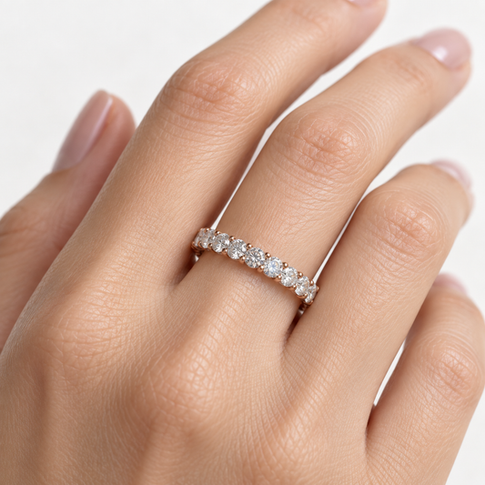 14K Lab Diamond Eternity Band